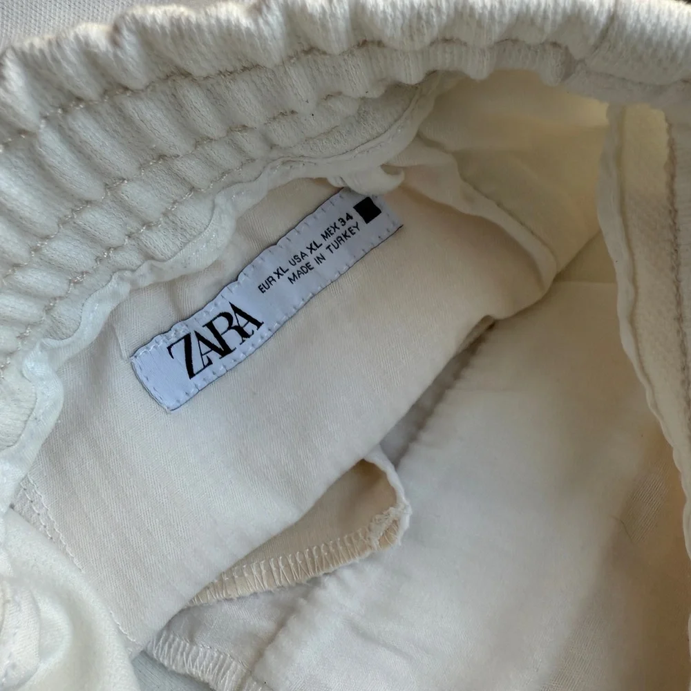 Zara White Jogger Dress Pants - Picture 3 of 5